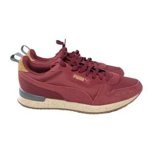 PUMA R78 Lux Sneaker Men's Shoes Size 11.5 Red-Tan-Castlerock